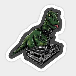 Poor T-Rex DJ Sticker